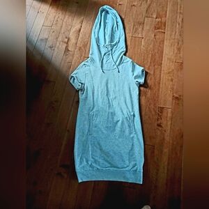 Gray Casual Hooded Dress